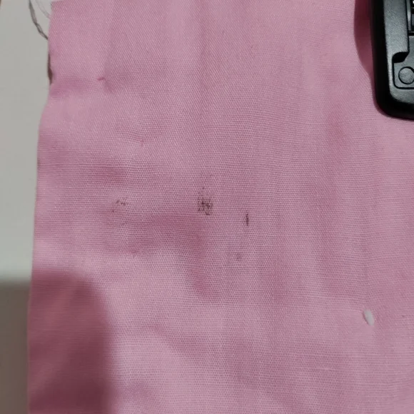 Vintage handmade child's quilt and matching pillow pink and print - Picture 11 of 12